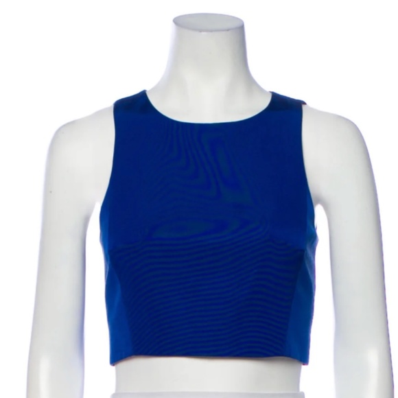 TIBI Crew Neck Sleeveless Crop Top  XS | US 0 - Picture 1 of 3